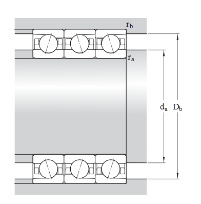 Радиально-упорный шарикоподшипник прецизионный 7020 ACD/P4ATBTB (SKF)