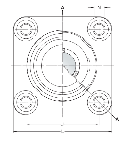 Корпус в сборе с подшипником F4BC 25M-CPSS-DFH (SKF)