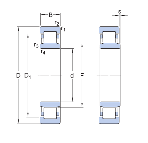 Цилиндрический роликоподшипник NU 2222 ECML (SKF)