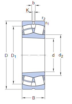 Сферический роликоподшипник 22218 EK (SKF)