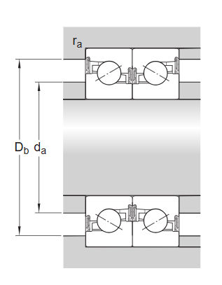 Упорно-радиальный шарикоподшипник прецизионный BSD 2562 CGB-2RS1 (SKF)