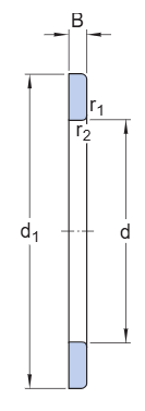 Упорный цилиндрический роликоподшипник WS 81104 (SKF)