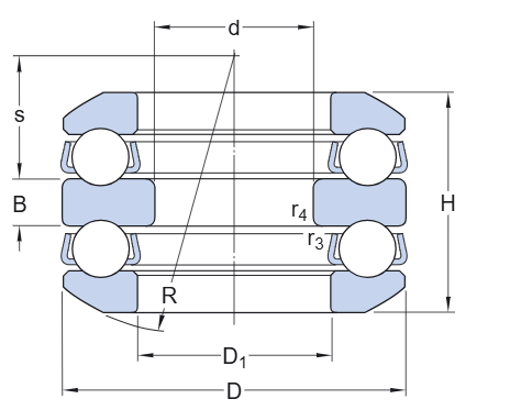 Упорный шарикоподшипник 54207 (SKF)