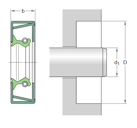 Манжетное уплотнение дюймовое 28748 (SKF)