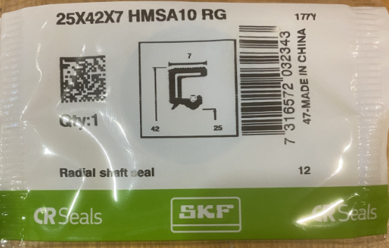 Манжетное уплотнение 25X42X7 HMSA10 RG (SKF)