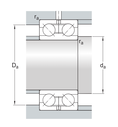 Радиально-упорный шарикоподшипник двухрядный 305183 (SKF)
