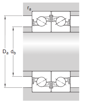 Упорно-радиальный шарикоподшипник прецизионный BSD 2562 CGB-2RS1 (SKF)