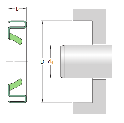 Манжетное уплотнение дюймовое 39961 (SKF)
