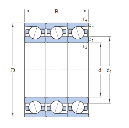 Радиально-упорный шарикоподшипник прецизионный 7020 ACD/P4ATBTB (SKF)