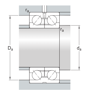 Радиально-упорный шарикоподшипник двухрядный 305256 D (SKF)