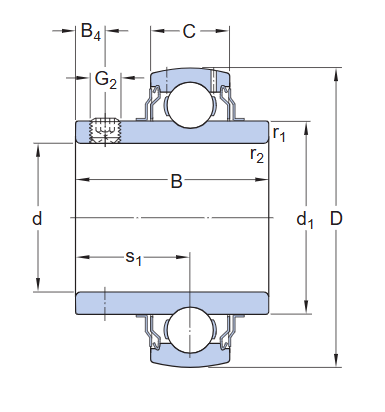 Корпусный шарикоподшипник YAR 204-2F/VA201 (SKF)