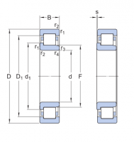 Цилиндрический роликоподшипник NJ 2314ECP/C4 (SKF)