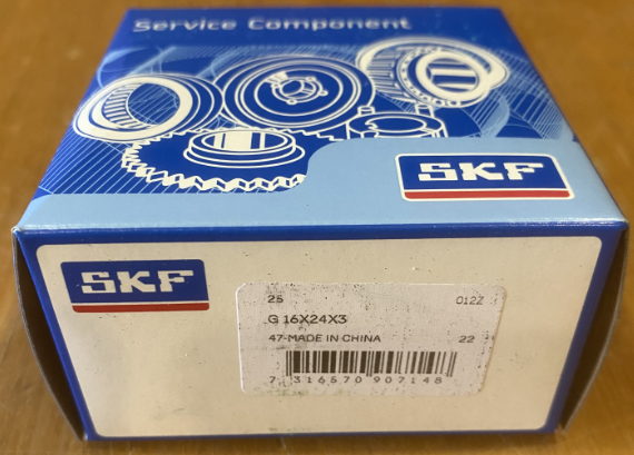 Манжетное уплотнение G 16X24X3 (SKF)
