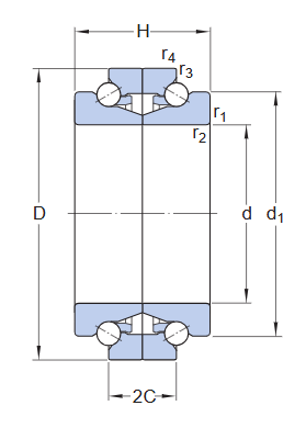 Упорно-радиальный шарикоподшипник прецизионный BTW 55 CTN9/SP (SKF)
