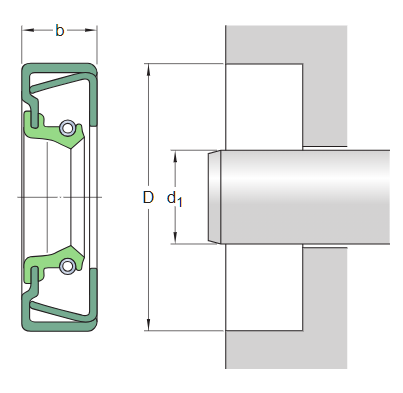 Манжетное уплотнение дюймовое 55179 (SKF)