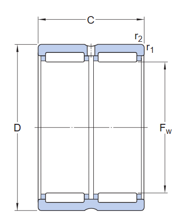 Игольчатый роликоподшипник RNA 6907 (SKF)