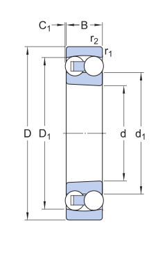 Самоустанавливающийся шарикоподшипник 1224 KM (SKF)