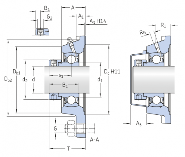 Шарикоподшипниковый узел с квадратным фланцем FY 35 FM (SKF)