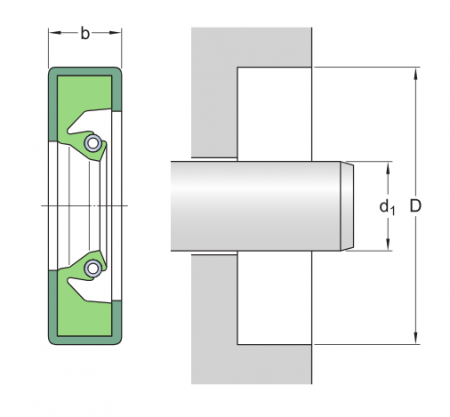 Манжетное уплотнение 360X400X18 HDS1 R (SKF)