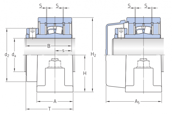 Стационарный роликоподшипниковый узел P2B 215-SRB-SRE (SKF)