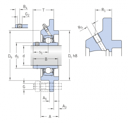 Корпус в сборе с подшипником FYC 60 TF (SKF)