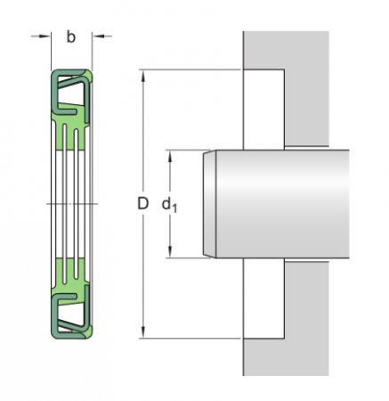 Манжетное уплотнение дюймовое 20674 (SKF)