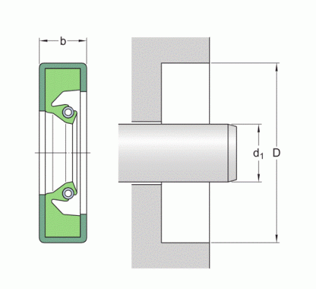 Манжетное уплотнение дюймовое 1038140 (SKF)