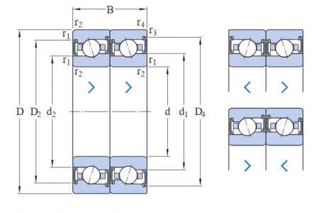 Радиально-упорный шарикоподшипник прецизионный S7014 FB/HCP4ADGA (SKF)