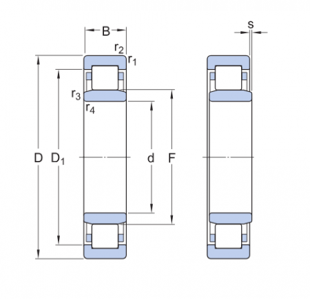 Цилиндрический роликоподшипник NU 2234 ECML (SKF)
