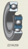 Радиальный шарикоподшипник 6208-2Z/VA208 (SKF)