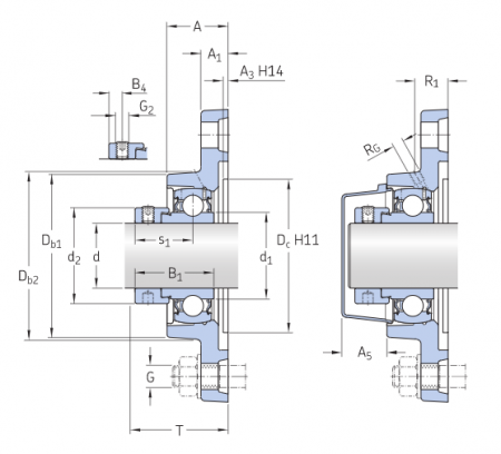 Шарикоподшипниковый узел с овальным фланцем FYTB 40 TF (SKF)
