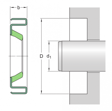 Манжетное уплотнение дюймовое 25007 (SKF)