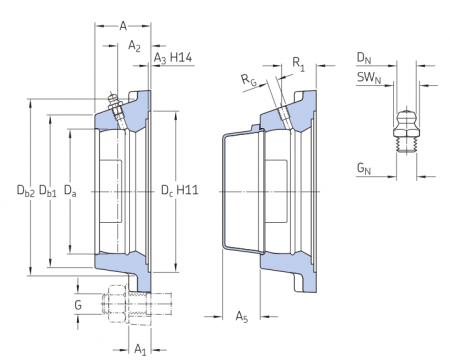 Корпус с квадратным фланцем FY 510 M (SKF)