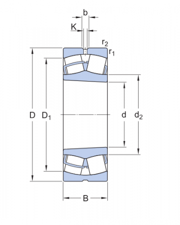 Сферический роликоподшипник 22238 CCK/W33 (SKF)