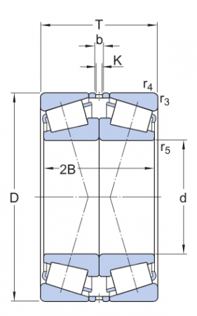 Конический роликоподшипник K52387/K52637D (ZWZ)