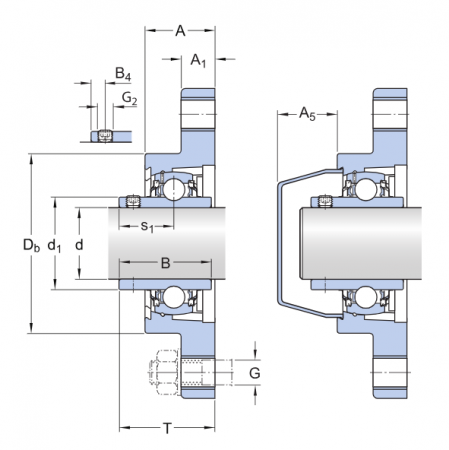 Шарикоподшипниковый узел с овальным фланцем FYTWK 25 YTH (SKF)