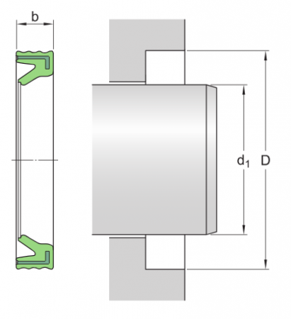 Манжетное уплотнение G 15X21X3 (SKF)