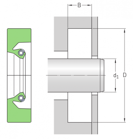 Манжетное уплотнение 630X670X20 HS8 V (SKF)