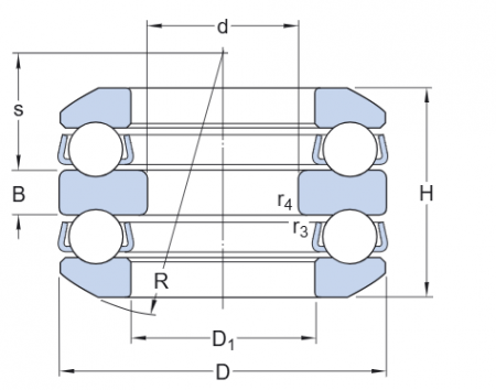 Упорный шарикоподшипник 54306 (SKF)