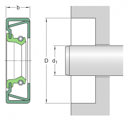 Манжетное уплотнение дюймовое 41761 (SKF)