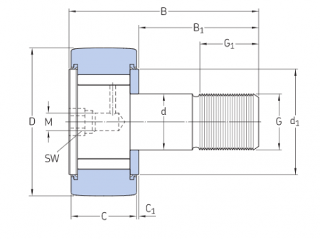 Опорный ролик KRV 16 PPA (SKF)