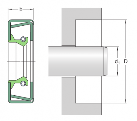 Манжетное уплотнение 25091 (SKF)