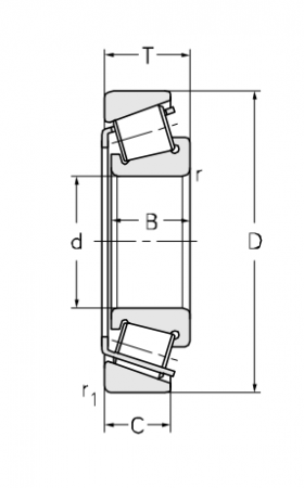 Конический роликоподшипник 30224 (ZWZ)