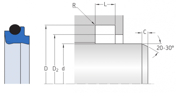 Манжетное уплотнение DX-4000-J2X (SKF)