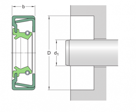 Манжетное уплотнение 100X120X13 CRSH1 R (SKF)