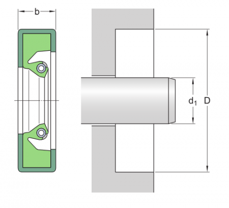 Манжетное уплотнение 430X480X25 HDS2 R (SKF)