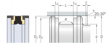 Уплотнение поршня MD 100X80X25-L (SKF) 
