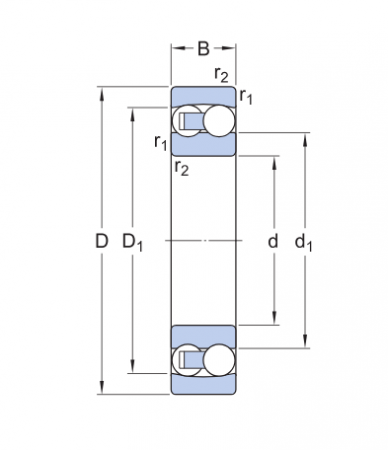 Самоустанавливающийся шарикоподшипник 2211 ETN9 (SKF)