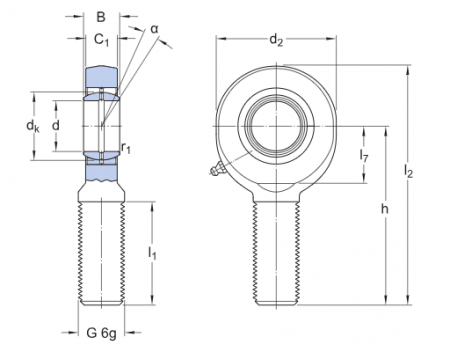 Наконечник штока SA 30 ES (SKF)