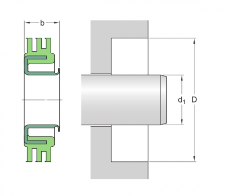Манжетное уплотнение дюймовое 25078 (SKF)